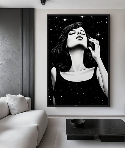 Space Woman Pop Art Digital Print