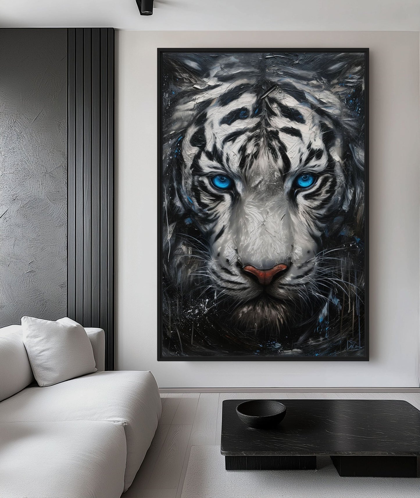 Blue Eyed Tiger Art Digital Print