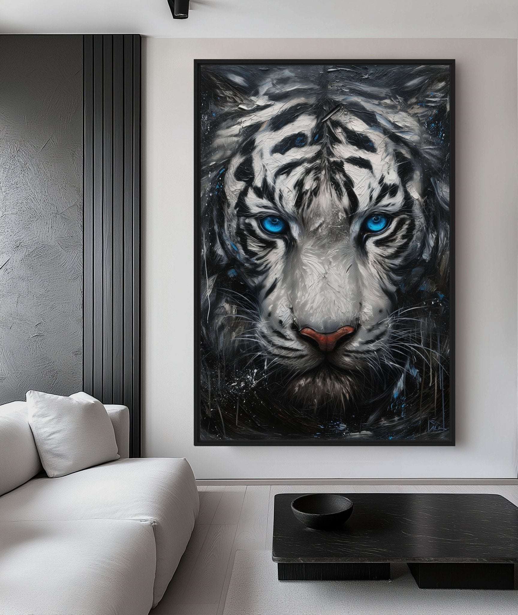 Blue Eyed Tiger Art Digital Print