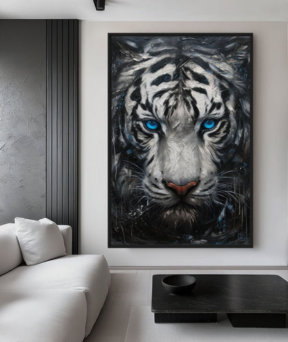 Blue Eyed Tiger Art Digital Print