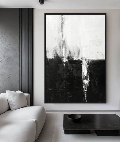 Black White Abstract Art Digital Print