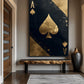 Ace of Spades Luxury Art Framed Canvas