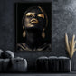African Beauty in Gold Art Digital Print