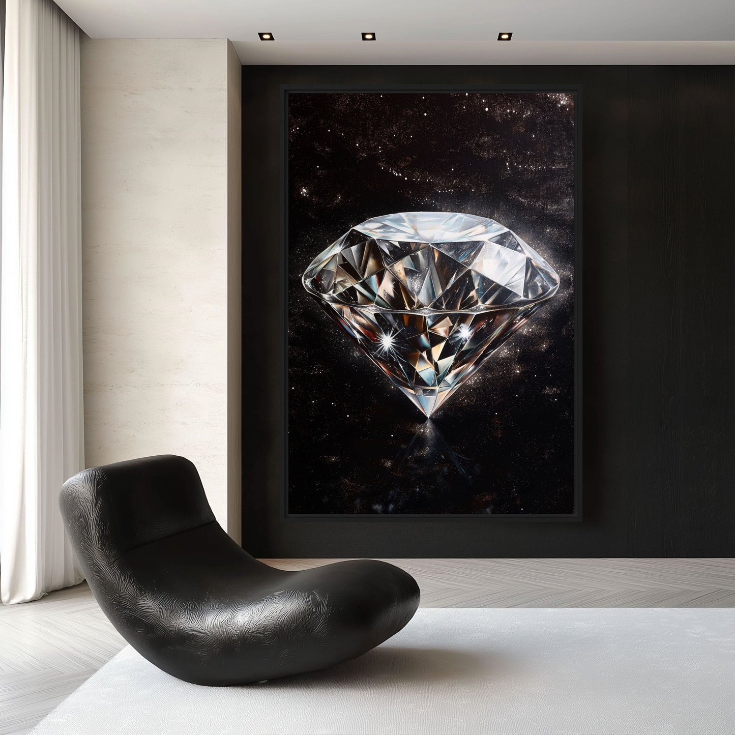Shining Diamond Framed Canvas