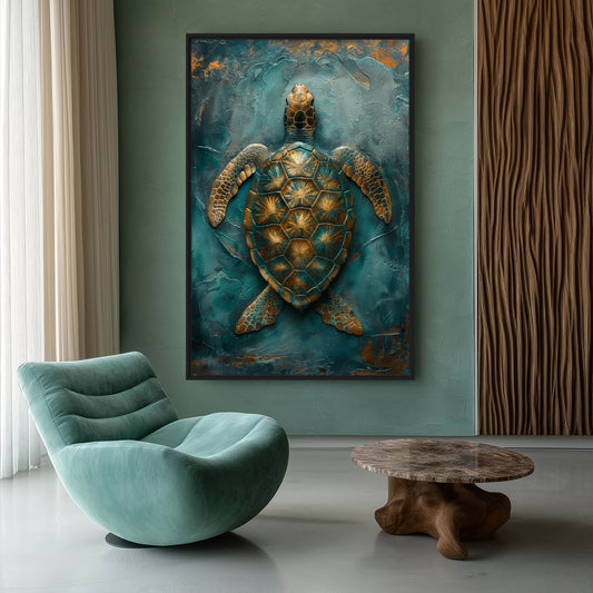Turtle Modern Art Digital Print