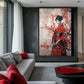 Geisha in Red Kimono Japanese Art Digital Print