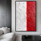 White Red Modern Art Framed Canvas