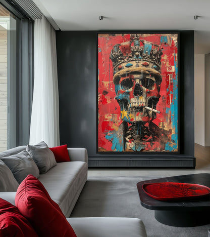 Skull In Crown Surreal Art Digital Print