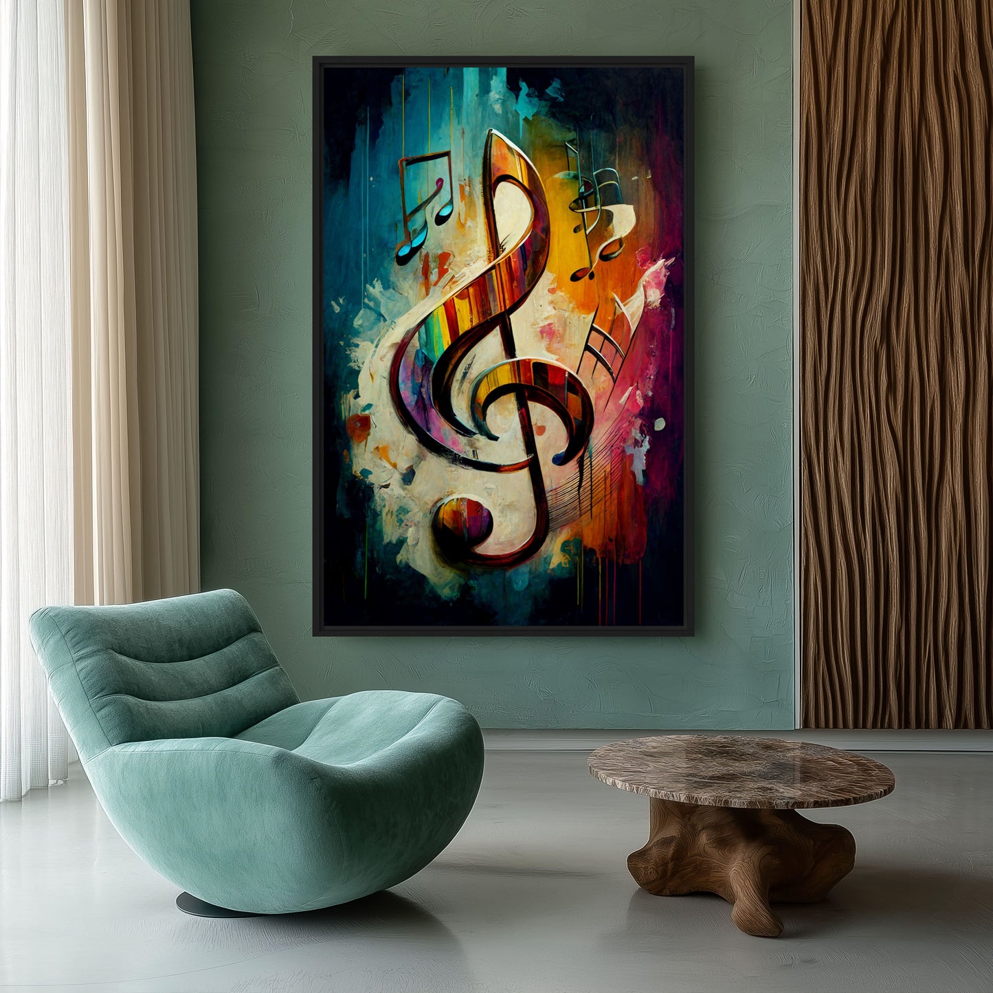 Music Note Abstract Art Digital Print