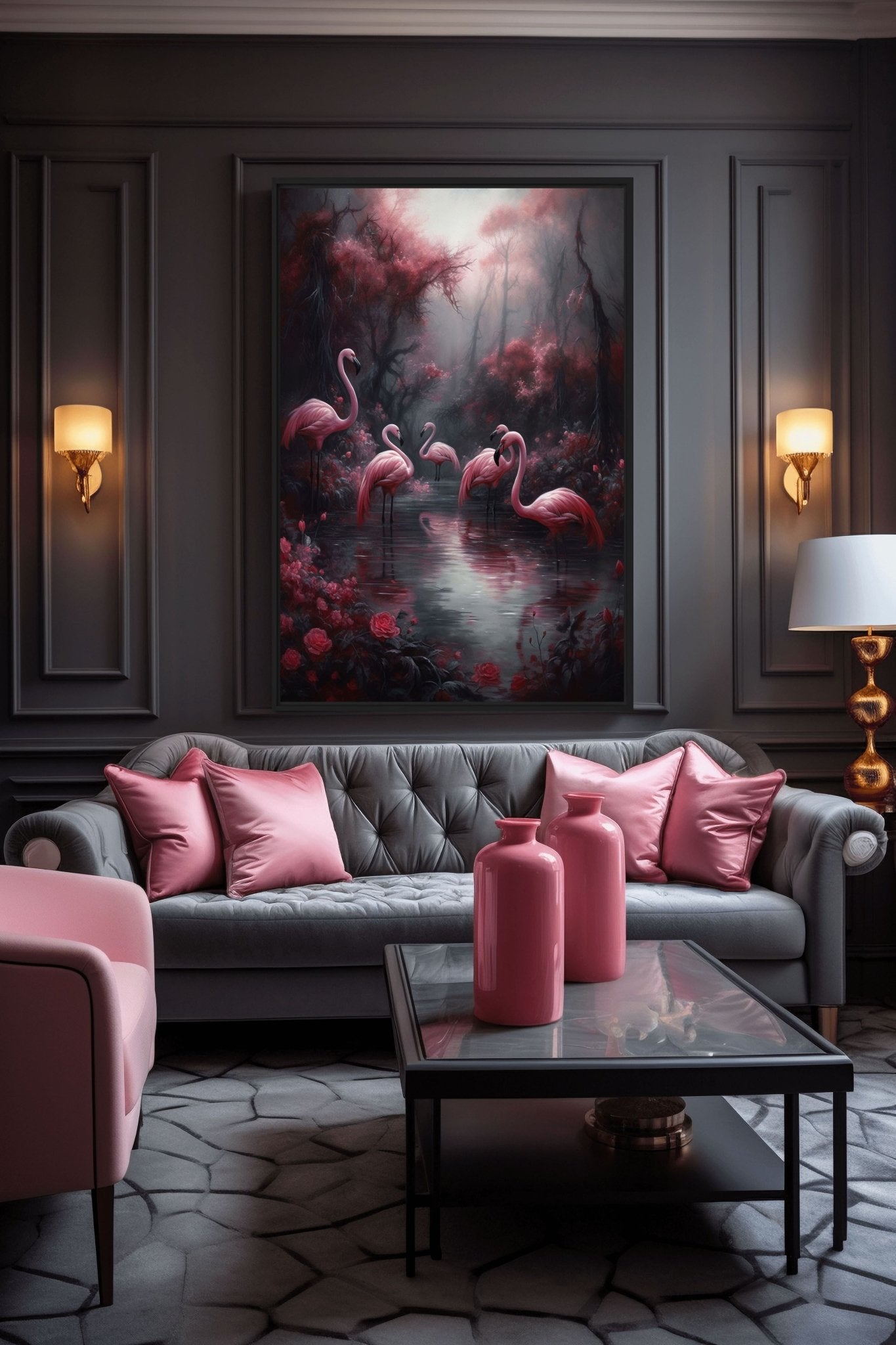 Flamingo Paradise Art Digital Print