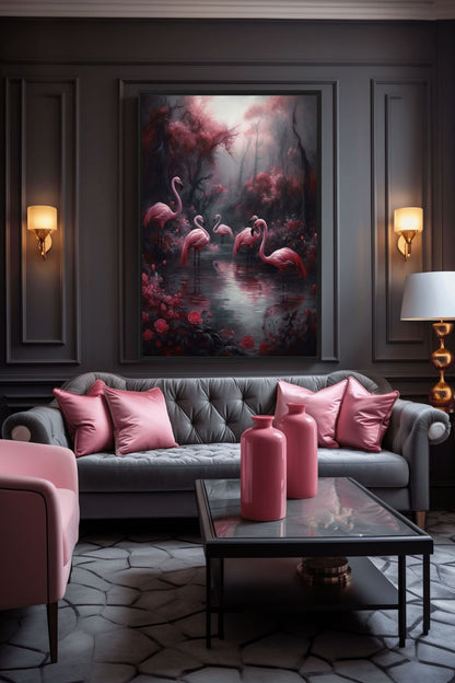 Flamingo Paradise Art Digital Print