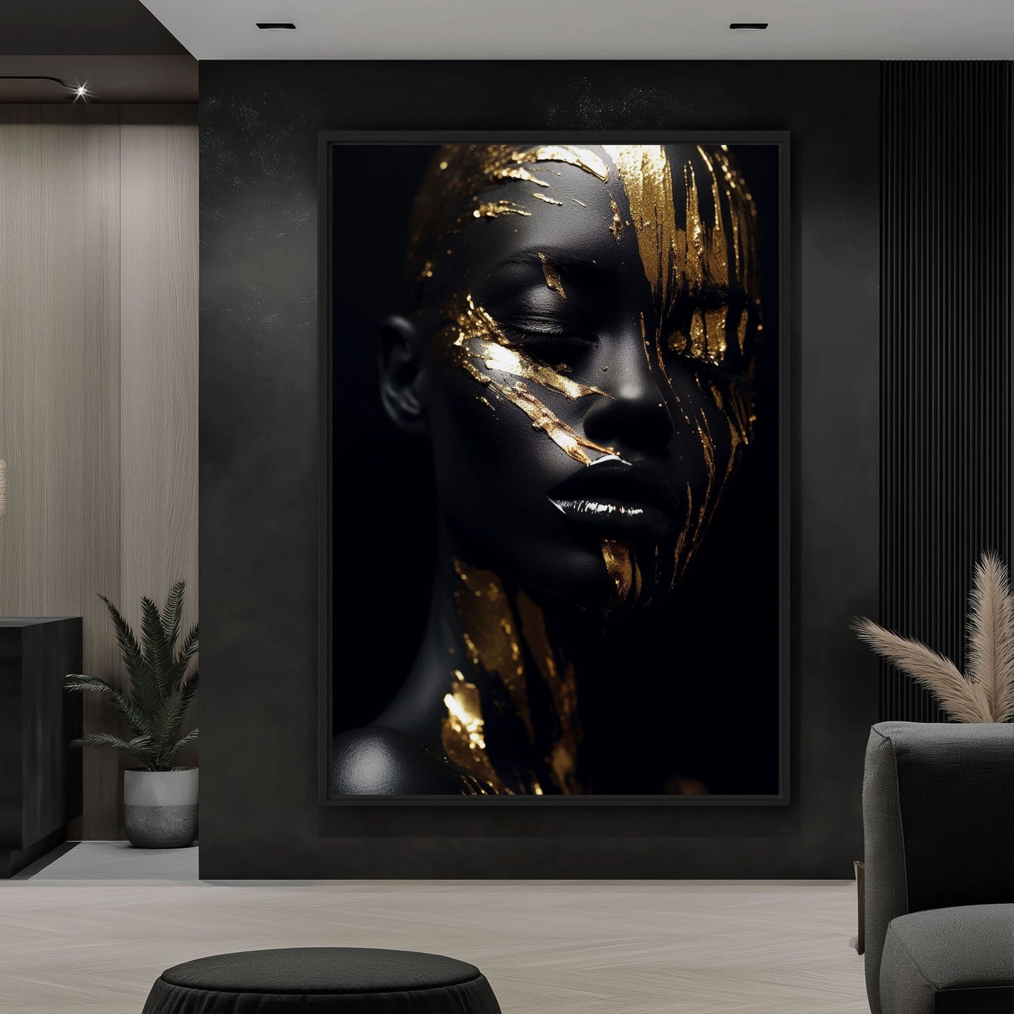 African Woman In Gold Art Digital Print