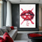 Lips "No Small Talk" Fashion Art Framed Canvas - PaintFu