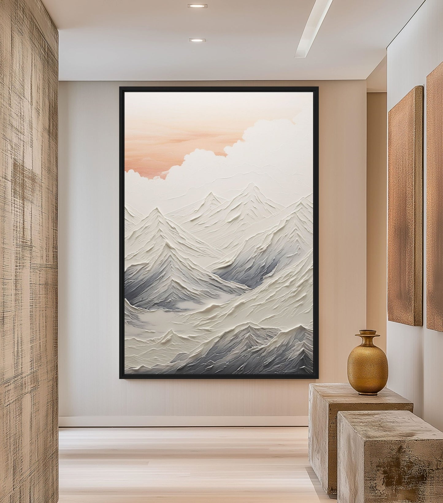 Magical Mountains Modern Art Framed Canvas