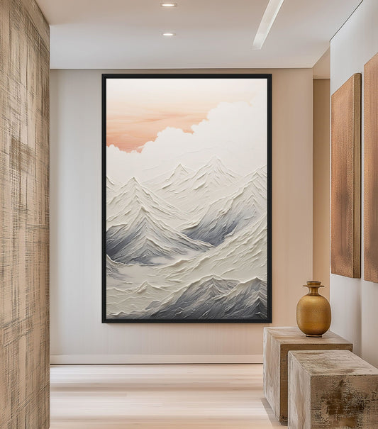 Magical Mountains Modern Art Framed Canvas