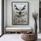 Blue Eyed White Owl Modern Art Digital Print