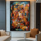 Colorful Impasto Modern Art Framed Canvas