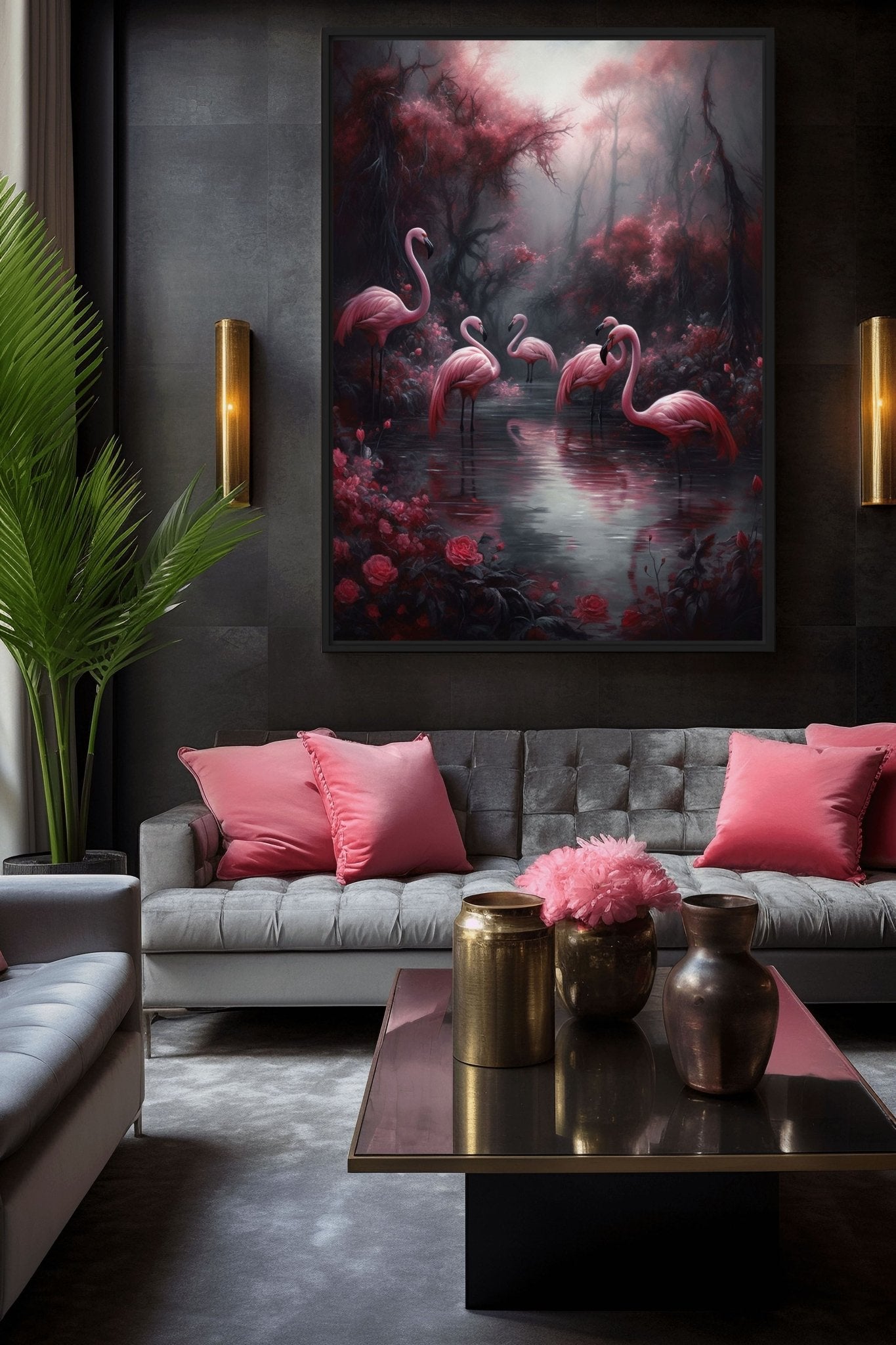 Flamingo Paradise Art Digital Print