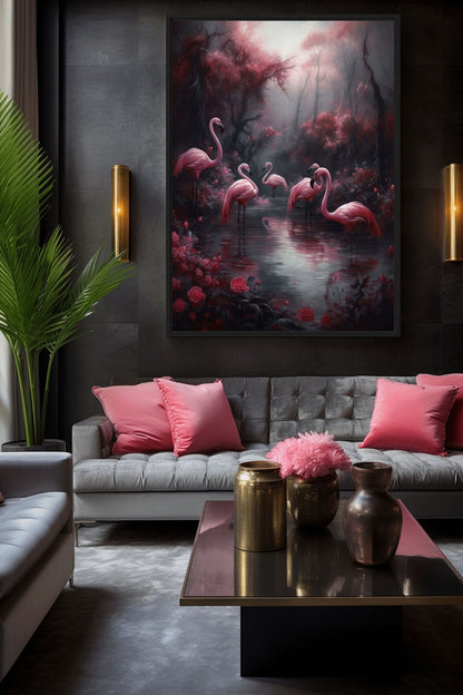 Flamingo Paradise Art Digital Print