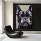 Cute French Bulldog Framed Canvas