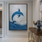 Blue Dolphin Nautical Art Digital Print