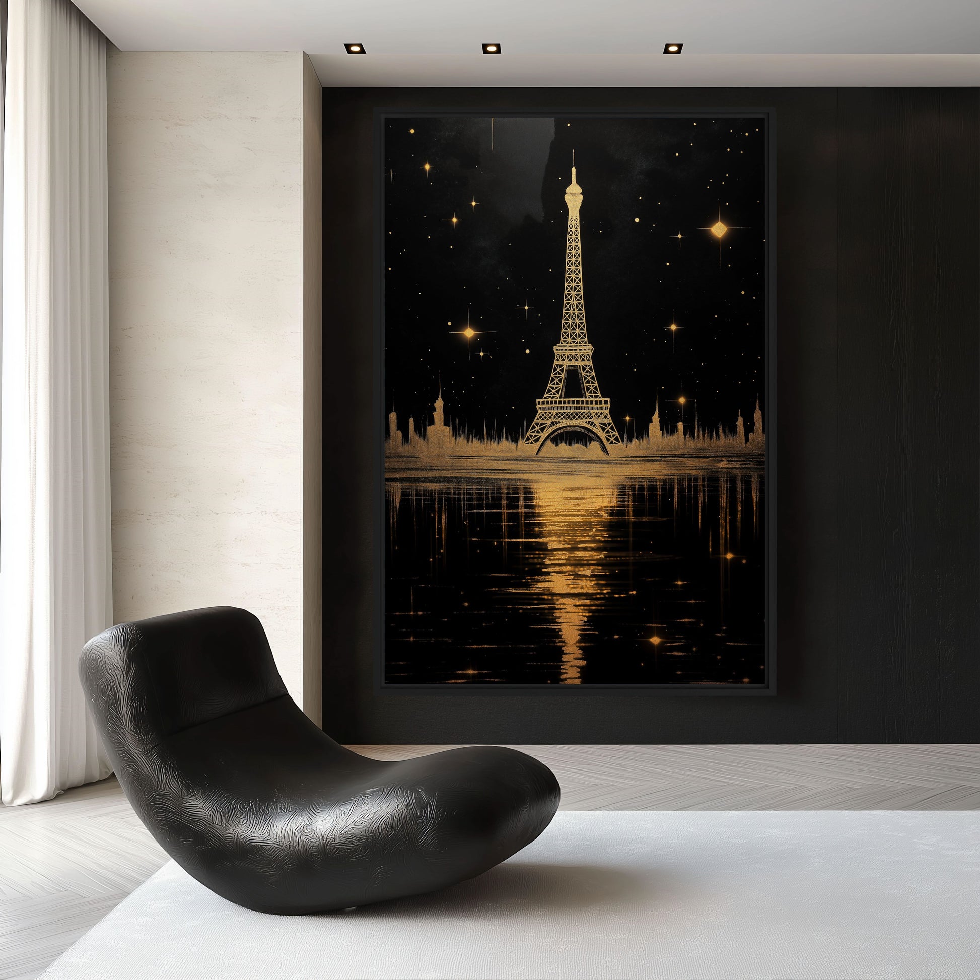 Eiffel Tower Luxury Art Framed Canvas - PaintFu