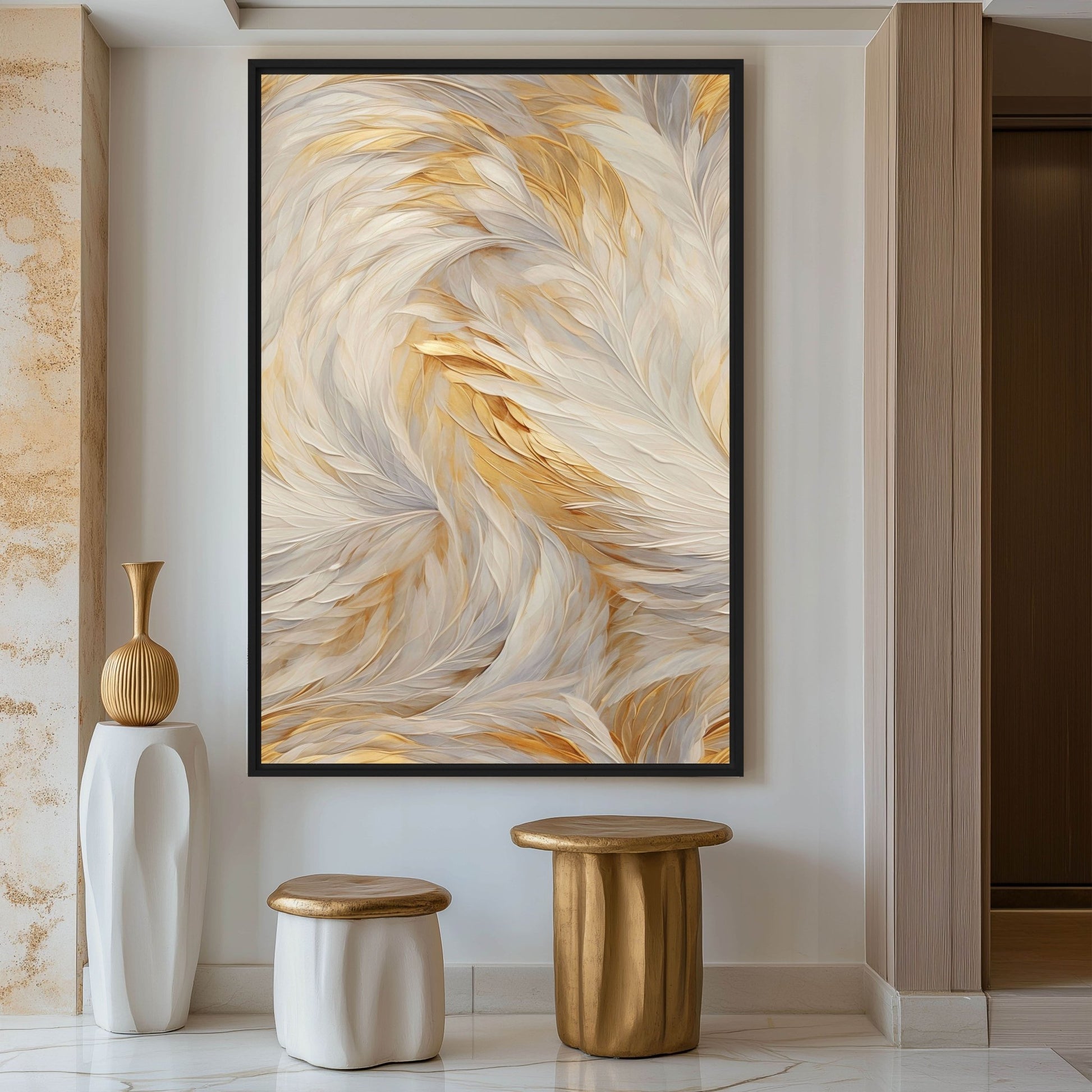 Feathers Fine Art Framed Canvas