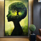 Woman Tree Surreal Art Framed Canvas