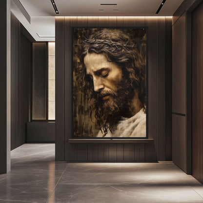 Jesus Portrait Religious Art Framed Canvas
