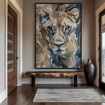 Lioness Fluid Art Digital Print