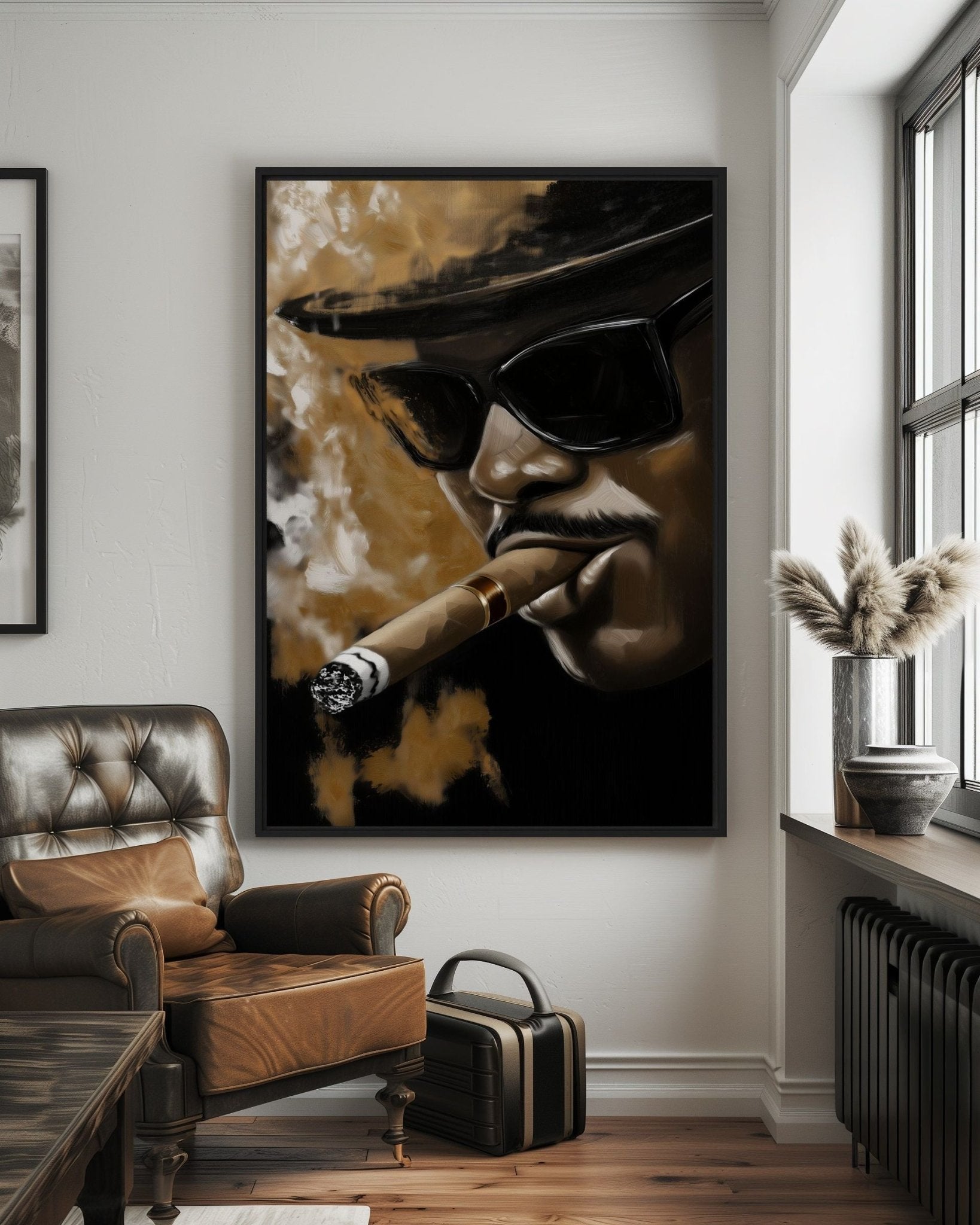 Cigar Man Bar Art Digital Print - PaintFu