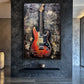 Guitar Music Art Framed Canvas