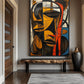 African Abstract Woodcut Art Digital Print