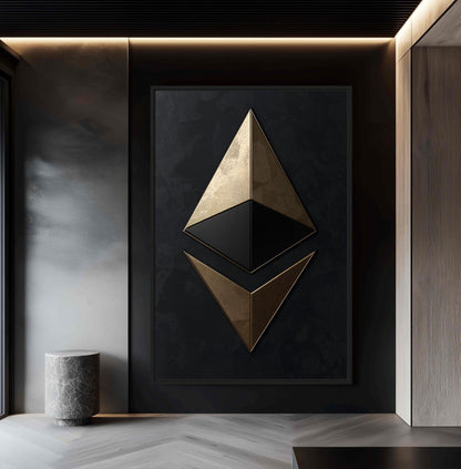 Ethereum Luxury Art Framed Canvas - PaintFu