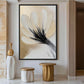 Golden Flower Brushstroke Art Digital Print