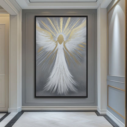 Guardian Angel Spiritual Art Framed Canvas - PaintFu