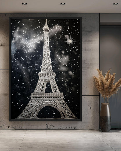 Eiffel Tower Landmark Art Canvas Print Detail | PaintFu