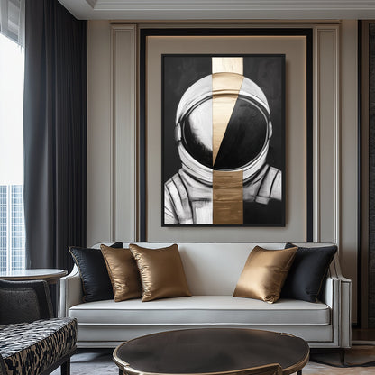 Astronaut Luxury Art Framed Canvas - PaintFu