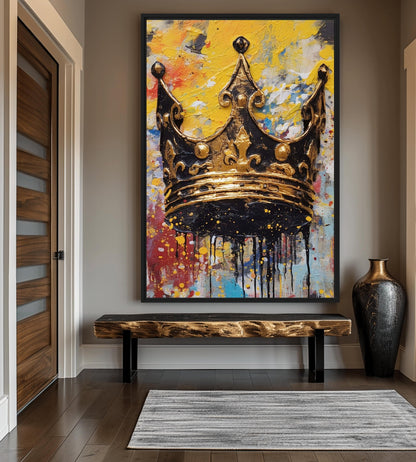 Crown Graffiti Art Digital Print