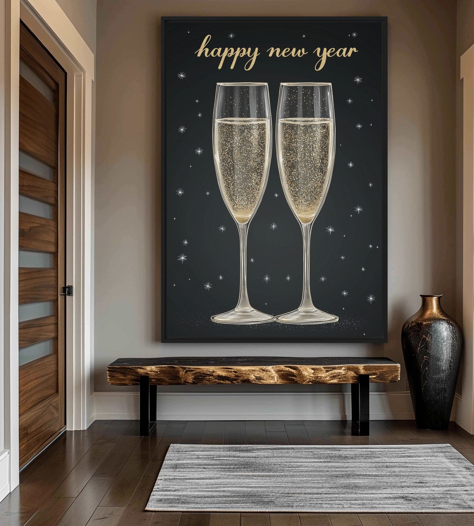 Happy New Year Art Digital Print - PaintFu