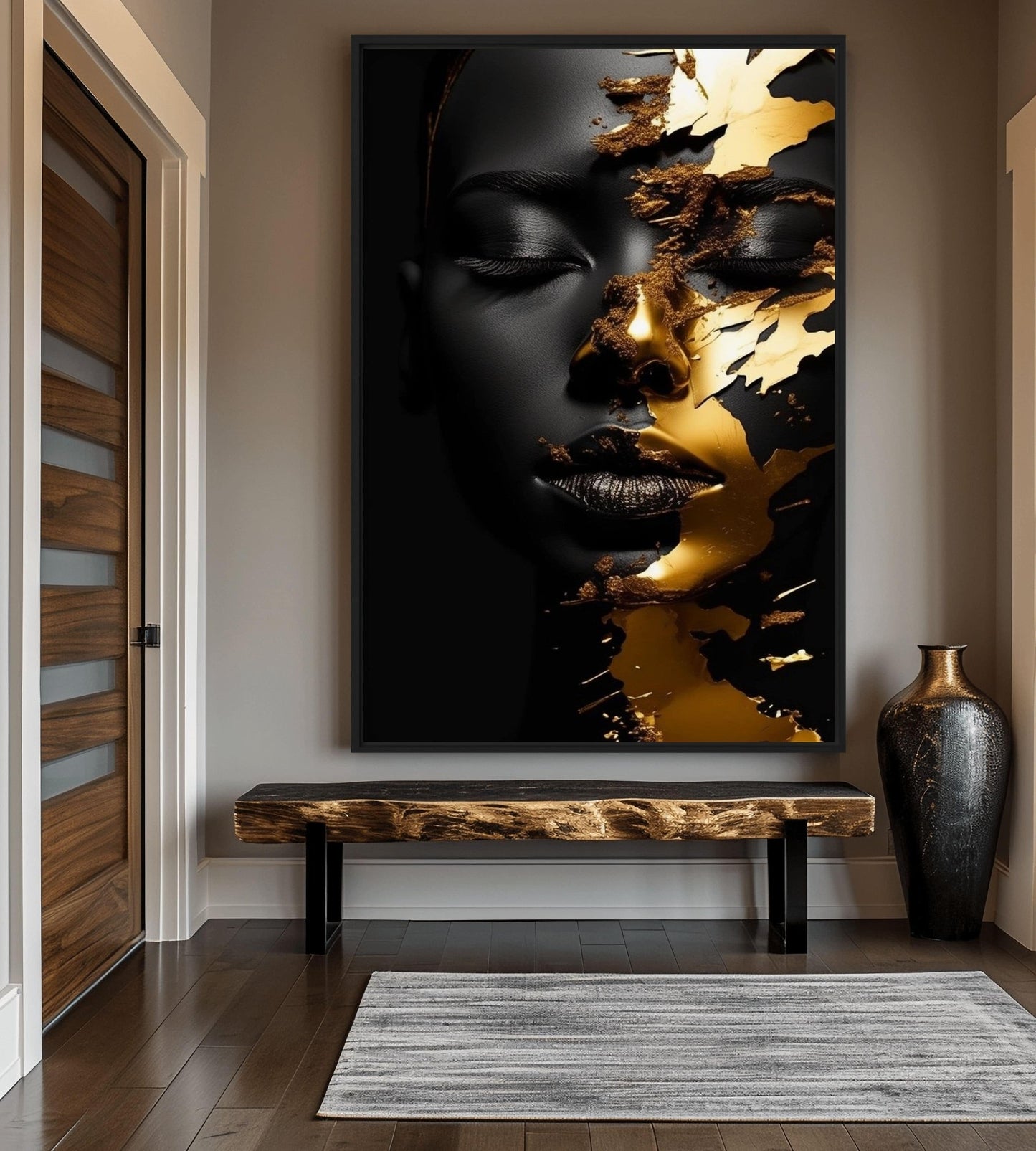 African Woman In Gold Art Digital Print