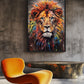 Colorful Lion Pop Art Framed Canvas
