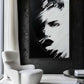 Minimalist Black & White Female Face Art Framed Canvas