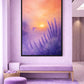 Lavender Field Sunset Framed canvas - PaintFu