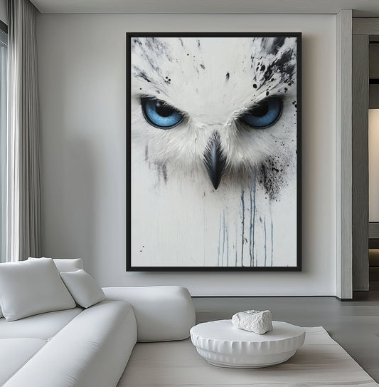 White Owl Modern Art Digital Print