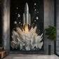 Rocket Take Off Space Art Framed Canvas - PaintFu