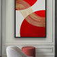 Red and Gold Luxury Art Framed canvas - PaintFu