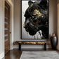 Black Panther In Gold Framed Canvas