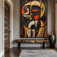 African Abstract Art Framed Canvas