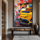 Yellow Sports Car Modern Art Digital Print